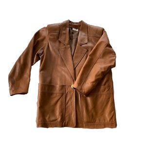 VINTAGE LOEWE LEATHER BLZER